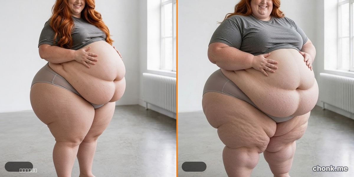 Before and after body meme — Andy's 10x chonk