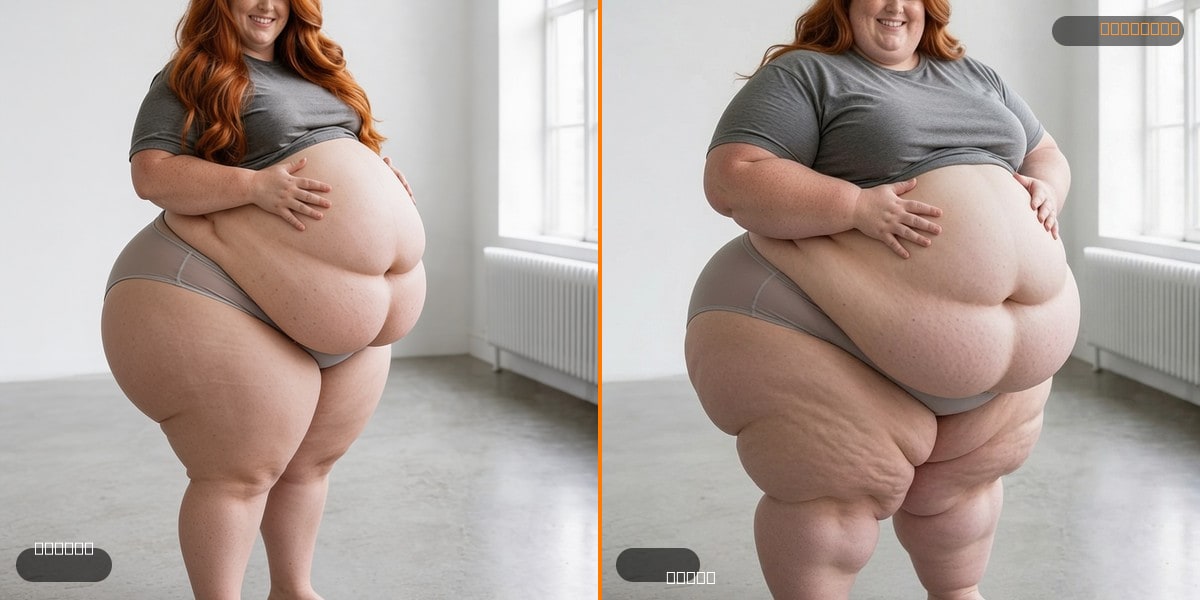 Before and after body meme — Andy's 10x chonk