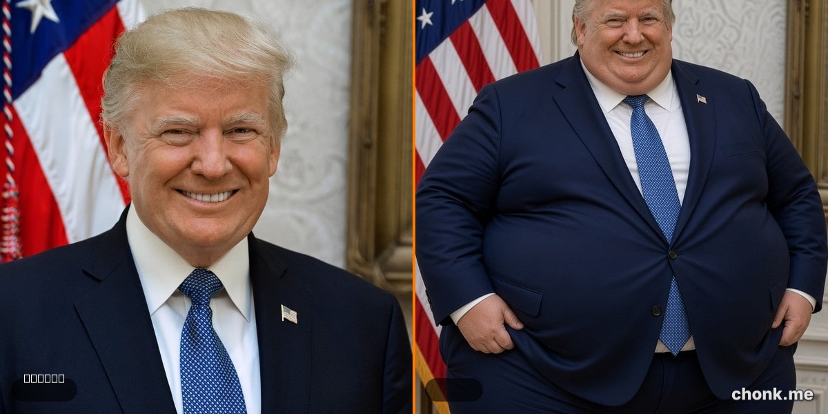 Before and after body meme — chonk maker's 5x chonk