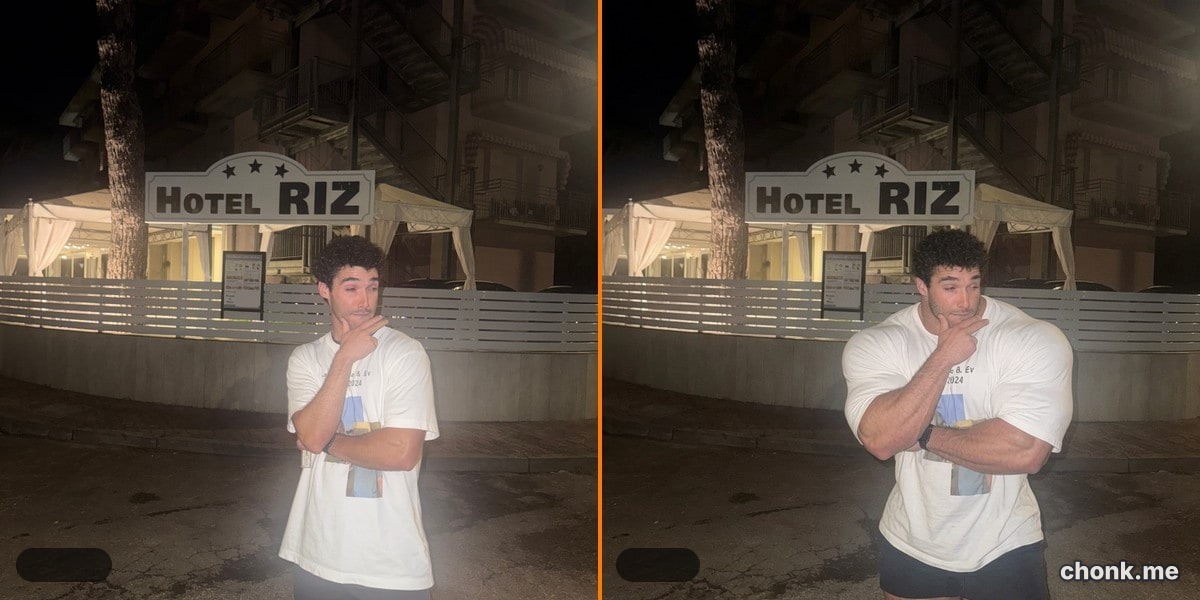 Before and after body meme — Dominic's 10x jacked