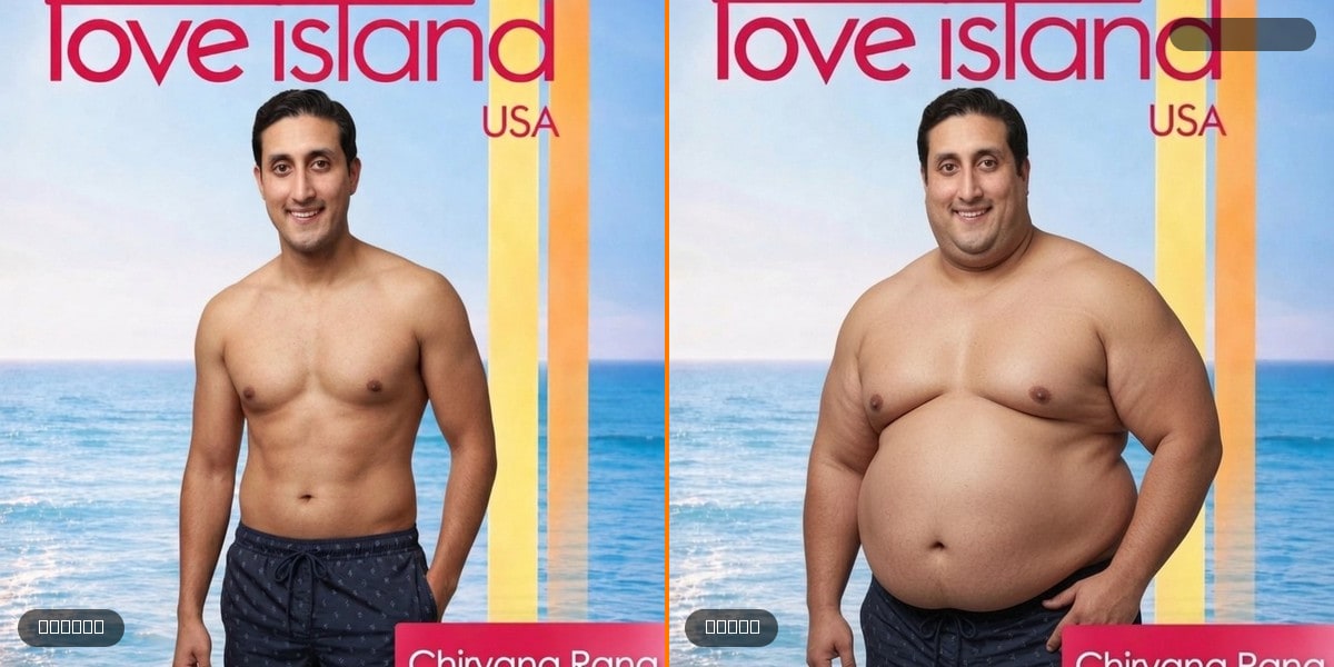 Before and after body meme — Dominic's 10x chonk