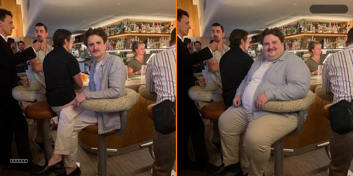 Before and after body meme — Dominic's 10x chonk