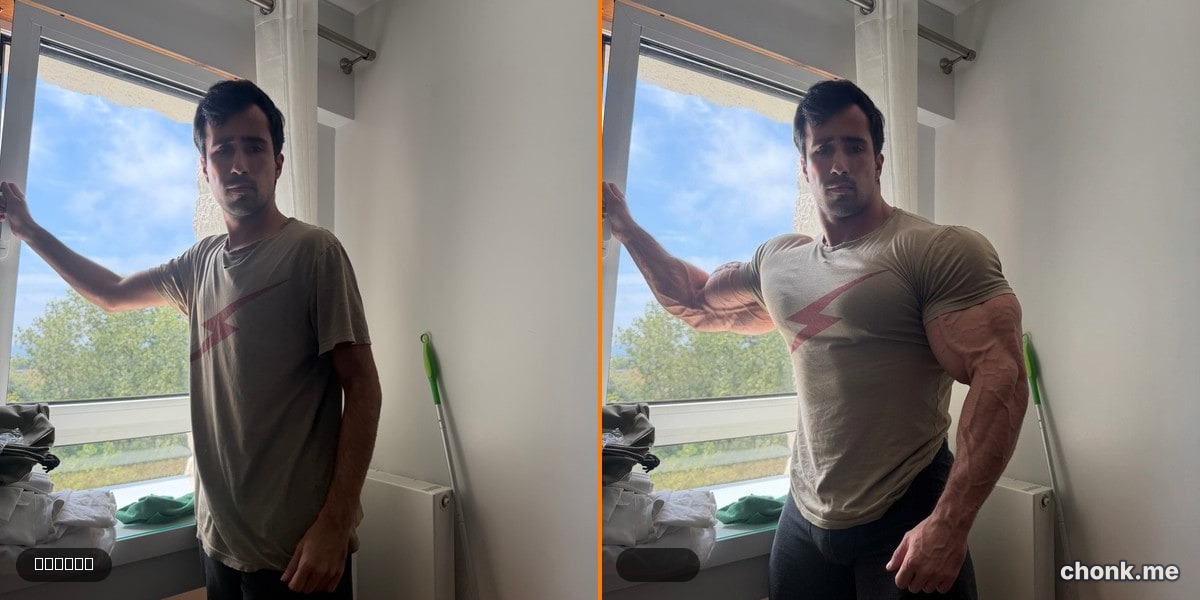 Before and after body meme — Dominic's 10x jacked
