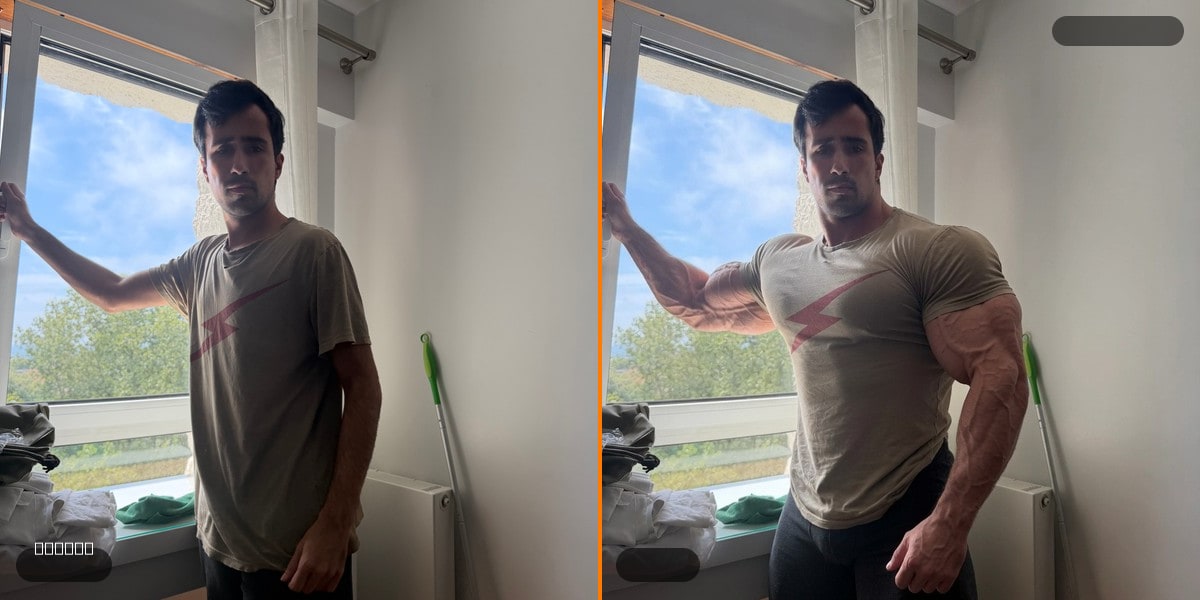 Before and after body meme — Dominic's 10x jacked