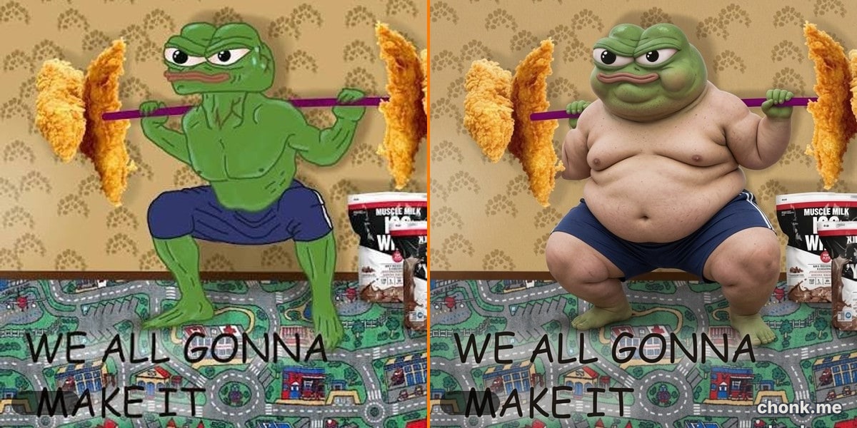 Before and after body meme — Dominic's 9x chonk